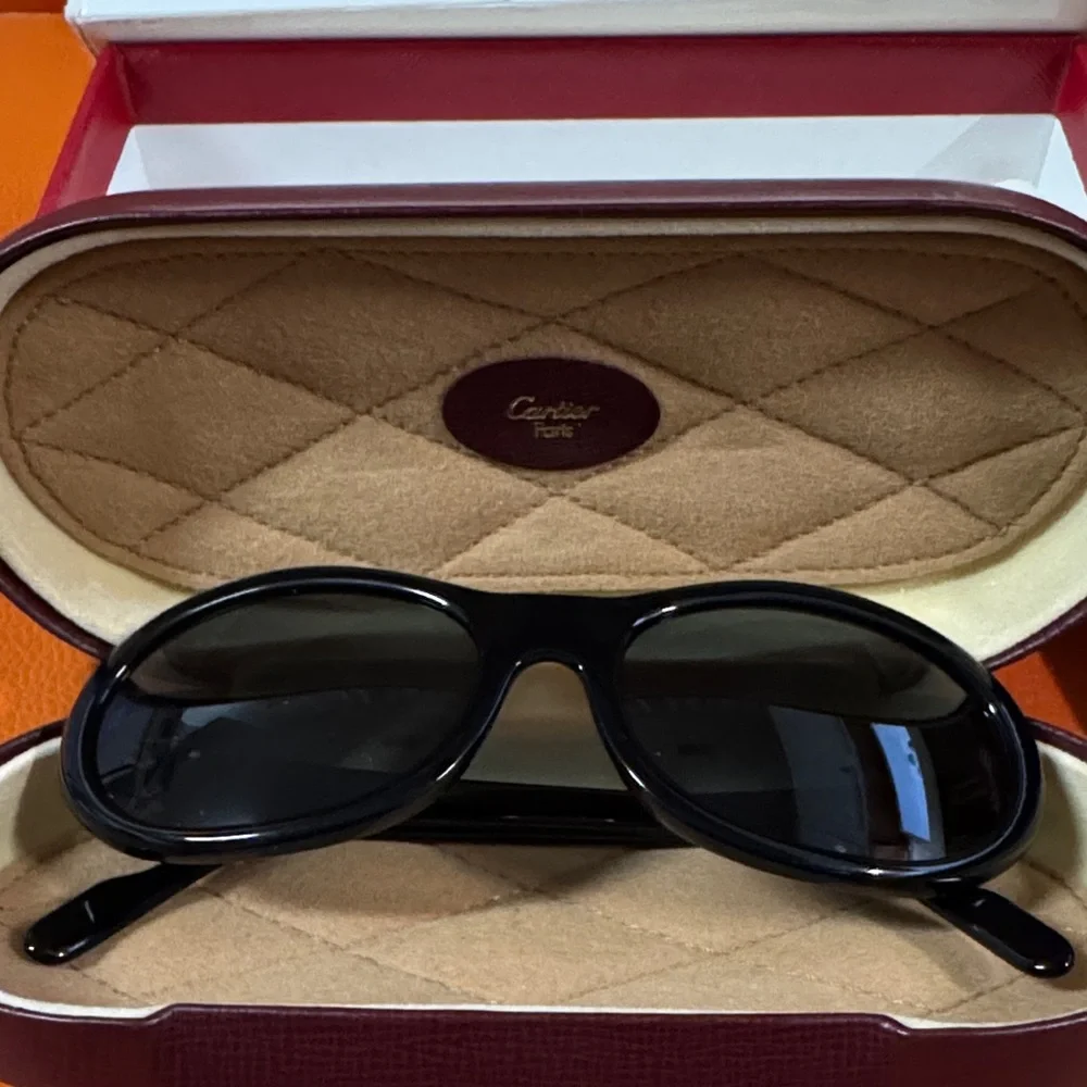Authentic Cartier Kids Sunglasses - Black Frame with Gold Details - Picture 3 of 10